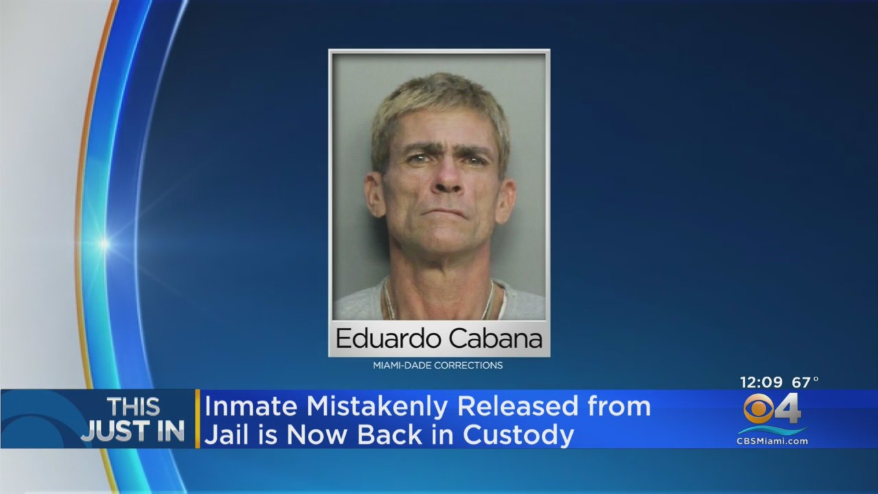 Miami-Dade Inmate In Custody After Mistaken Release