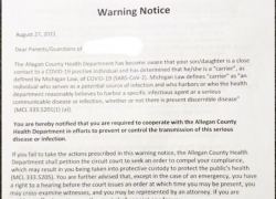 Allegan Health Department threatens COVID-19 “protective custody” for parent, child